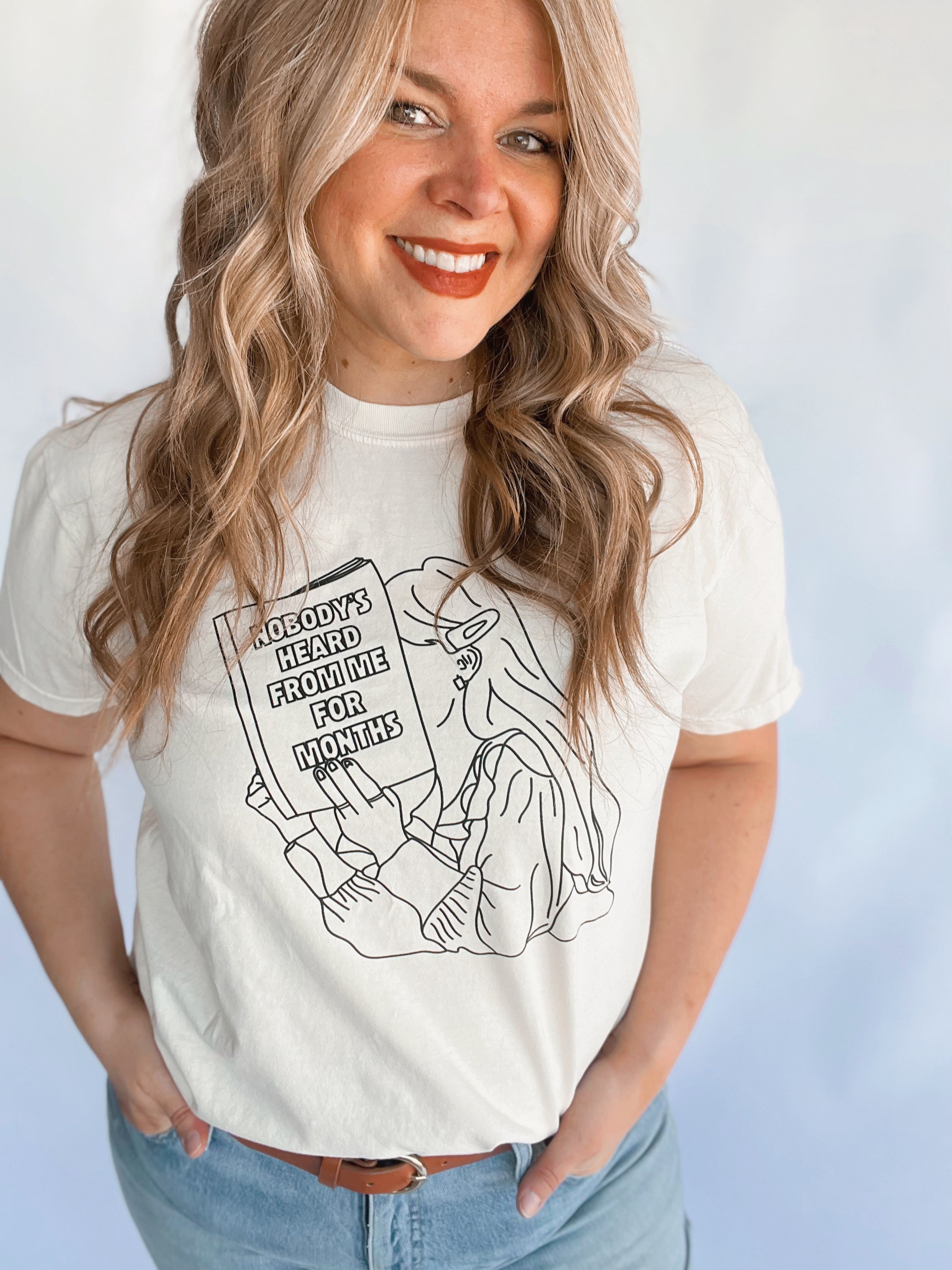 Nobody's Heard From Me Tee in Ivory