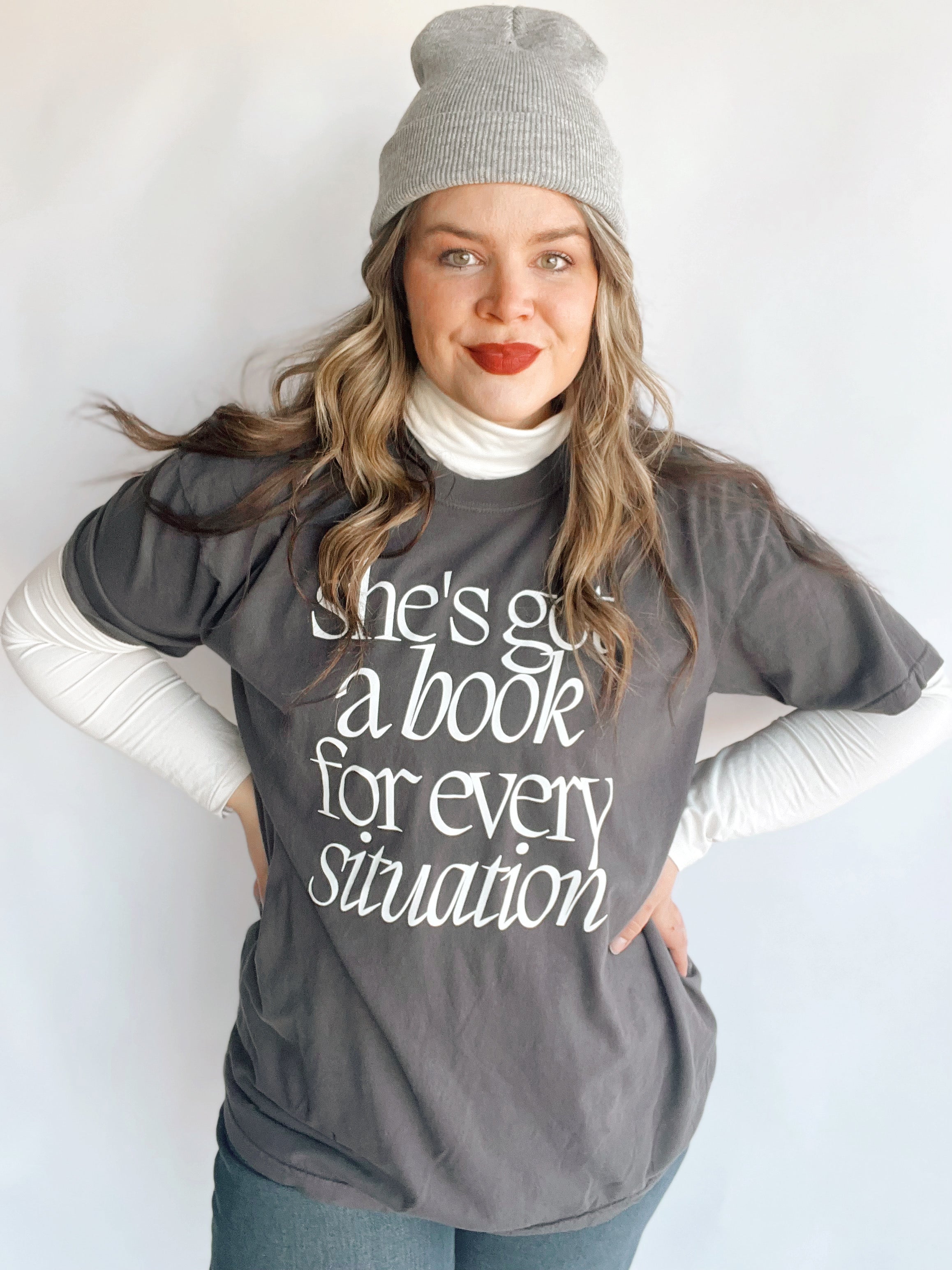 She's Got A Book For Every Situation Tee